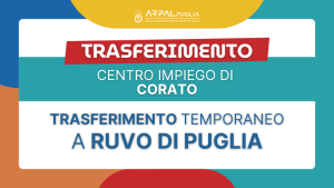 Avviso trasferimento temporaneo cpi di Corato